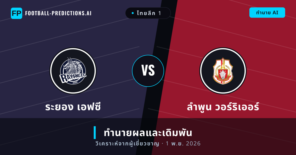 ระยอง เอฟซี พบ ลำพูน วอร์ริเออร์ — ทำนายผลและพรีวิวการแข่งขัน