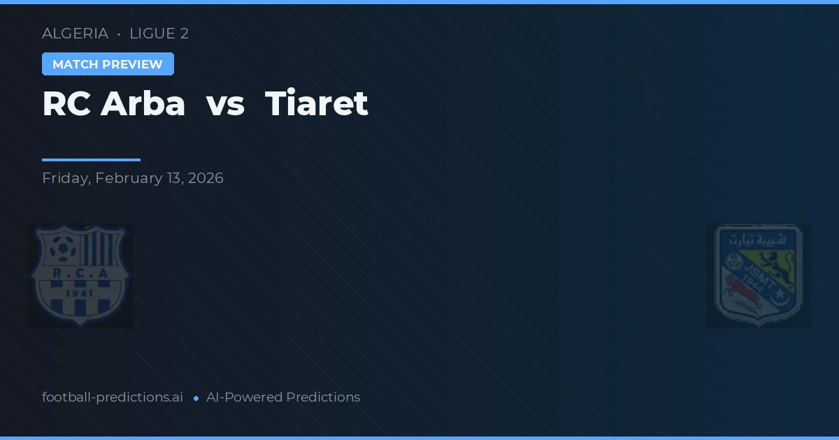 RC Arba vs Tiaret — hula at preview ng laban