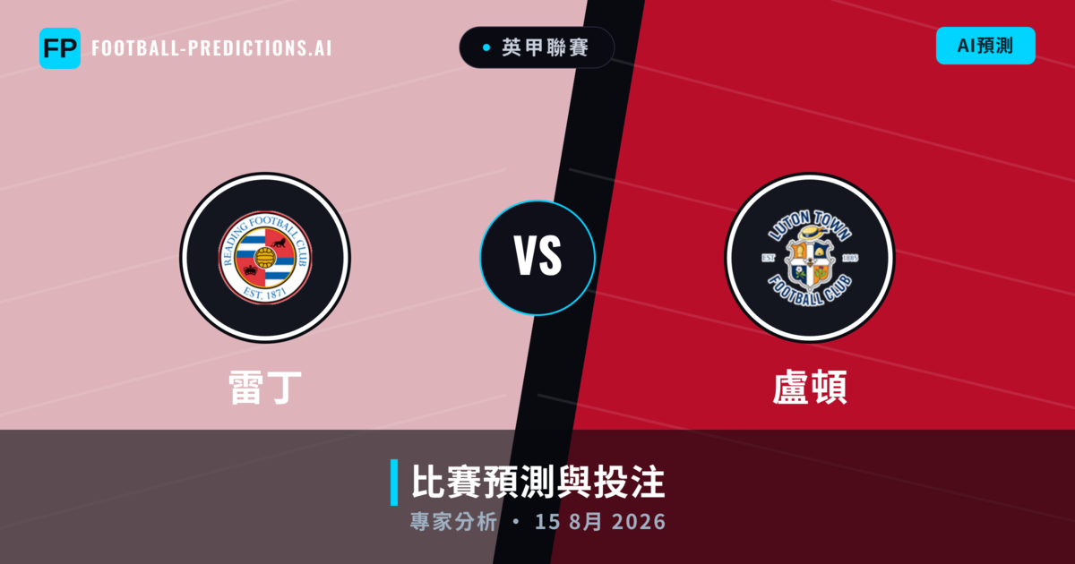 雷丁 vs 盧頓 — 比赛预测和前瞻