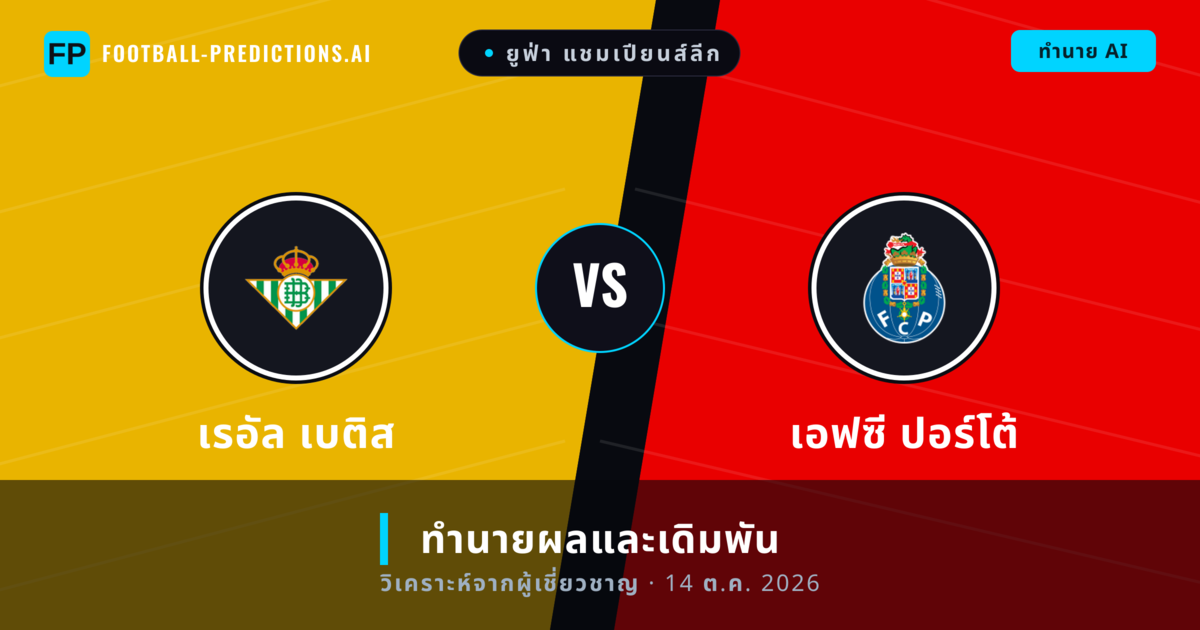 เรอัล เบติส พบ เอฟซี ปอร์โต้ — ทำนายผลและพรีวิวการแข่งขัน