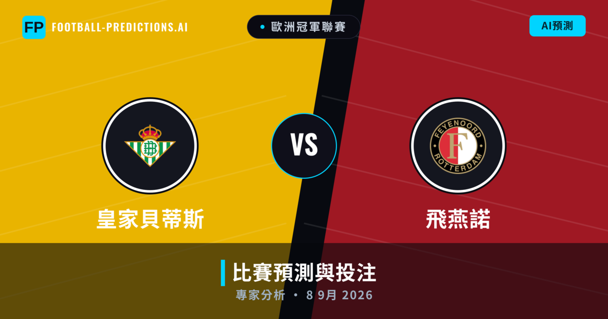皇家貝蒂斯 vs 飛燕諾 — 比赛预测和前瞻