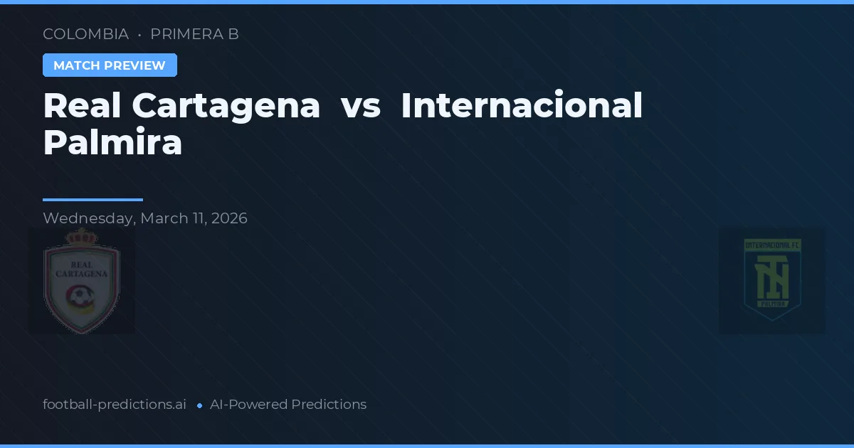Real Cartagena vs Internacional Palmira — Prognose und Spielvorschau
