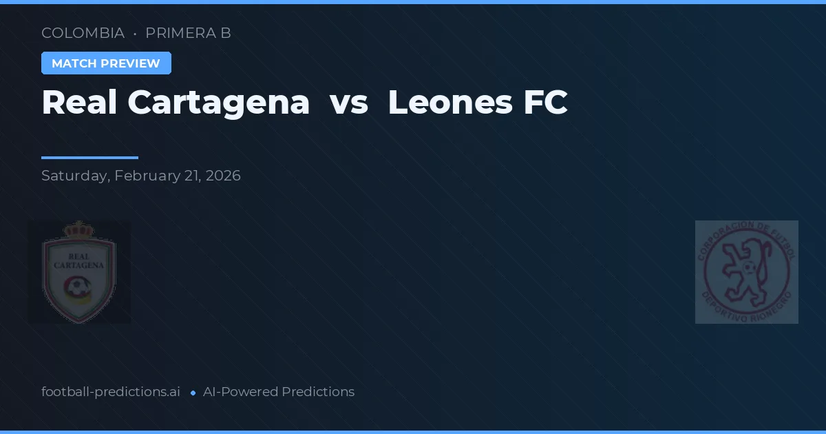 Real Cartagena vs Leones FC — pronostico e anteprima del match