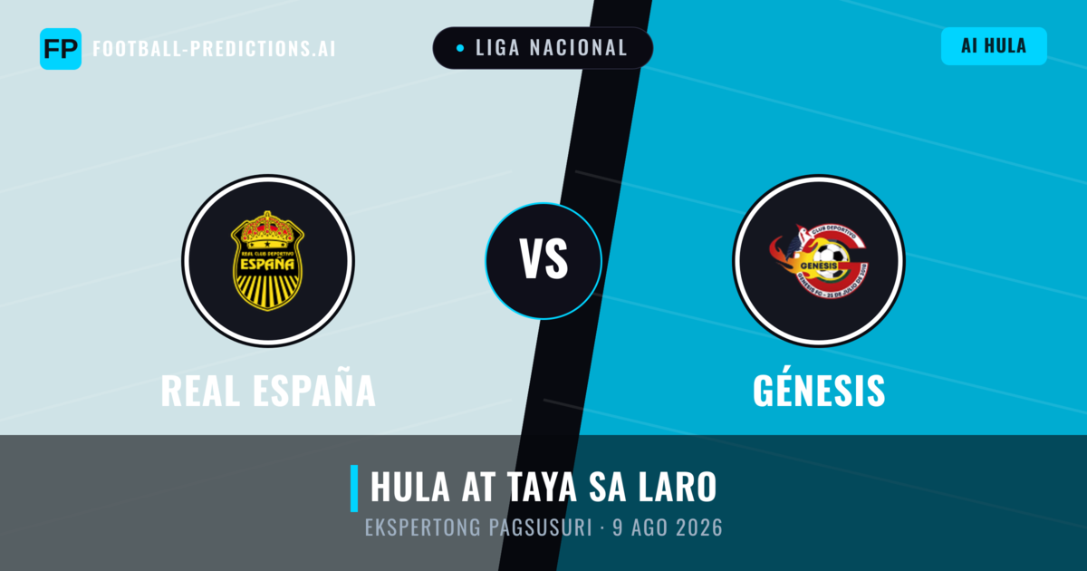 Real España vs Génesis — hula at preview ng laban