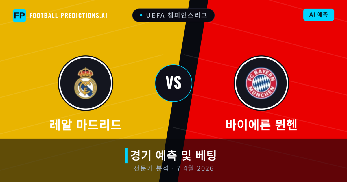 레알 마드리드 대 바이에른 뮌헨 — 경기 예측 및 프리뷰