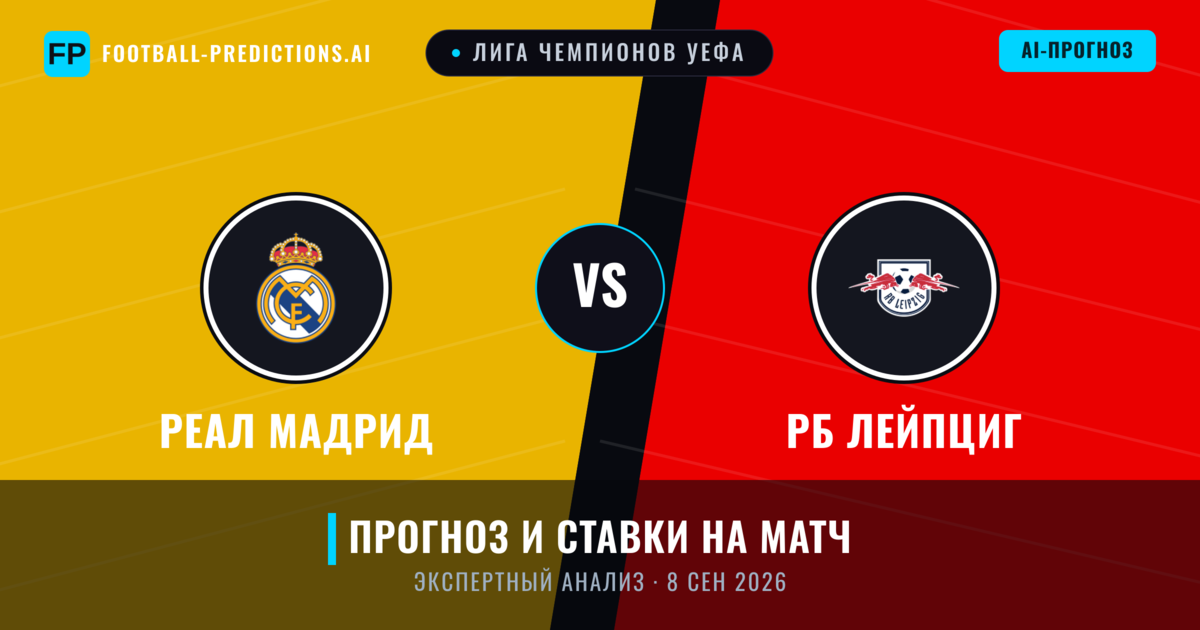 Реал Мадрид – РБ Лейпциг — прогноз и превью матча