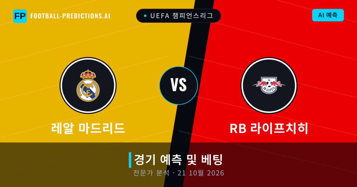 레알 마드리드 대 RB 라이프치히 — 경기 예측 및 프리뷰
