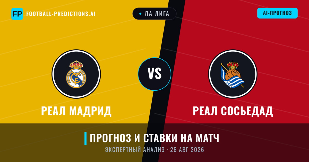 Реал Мадрид – Реал Сосьедад — прогноз и превью матча
