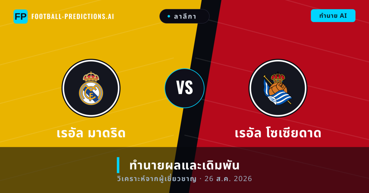เรอัล มาดริด พบ เรอัล โซเซียดาด — ทำนายผลและพรีวิวการแข่งขัน