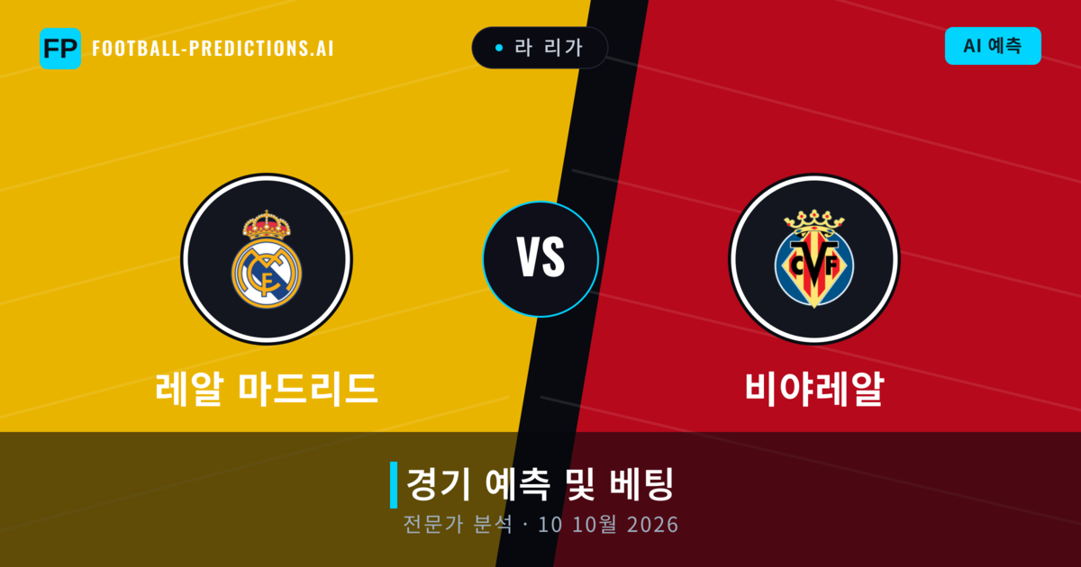 레알 마드리드 대 비야레알 — 경기 예측 및 프리뷰