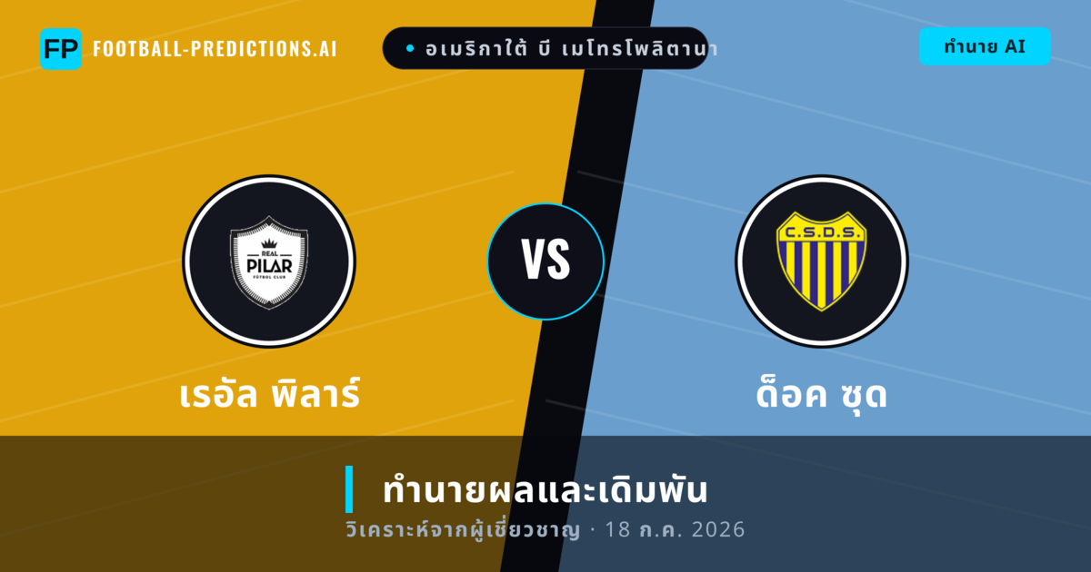 เรอัล พิลาร์ พบ ด็อค ซุด — ทำนายผลและพรีวิวการแข่งขัน