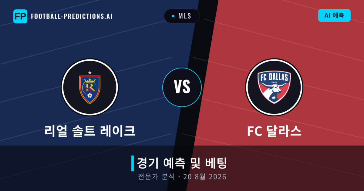 리얼 솔트 레이크 대 FC 달라스 — 경기 예측 및 프리뷰