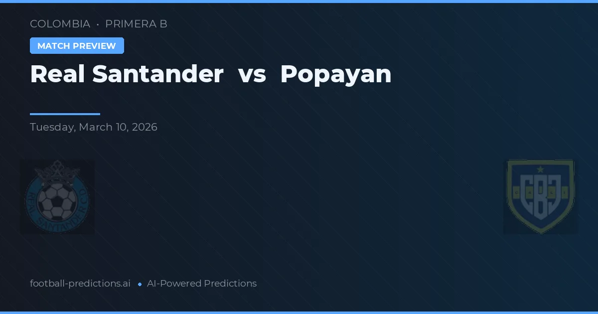 Real Santander vs Deportivo Popayán — Prognose und Spielvorschau