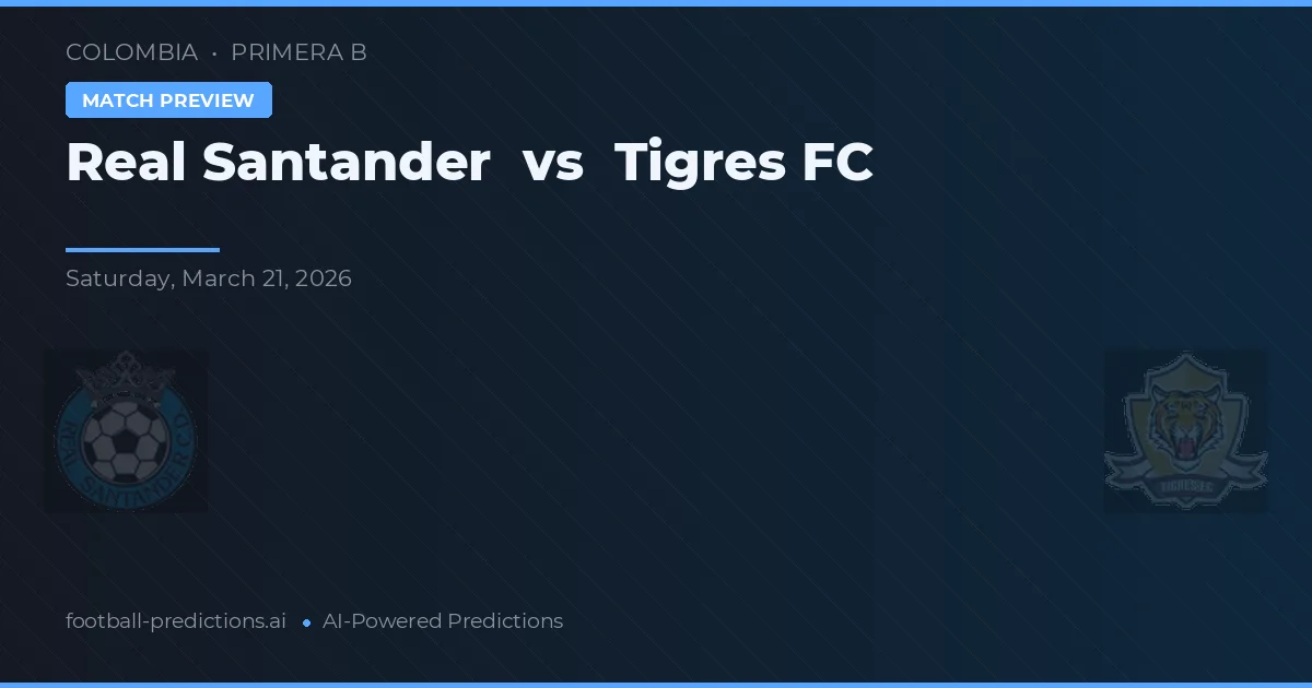 Real Santander vs Tigres FC — match prediction & preview