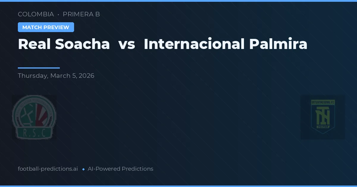 Real Soacha vs Internacional Palmira — dự đoán và xem trước trận đấu