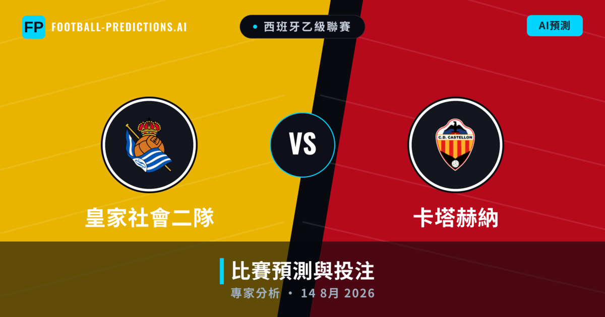 皇家社會二隊 vs 卡塔赫納 — 比赛预测和前瞻