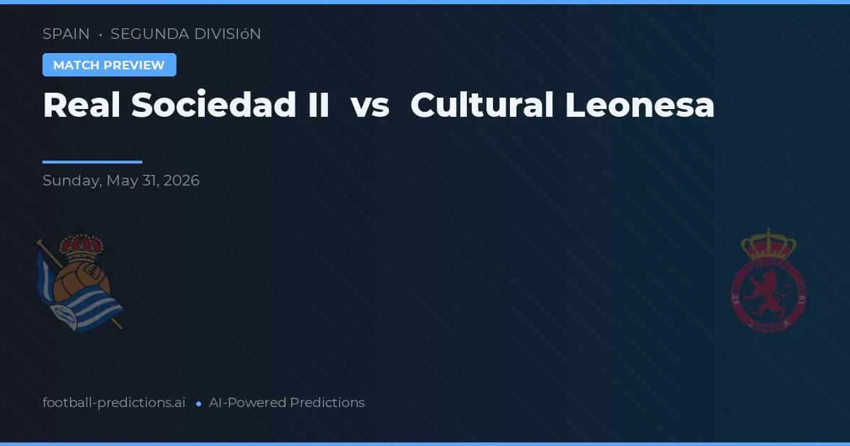 Real Sociedad II vs Leonesa Budaya — prediksi dan pratinjau pertandingan