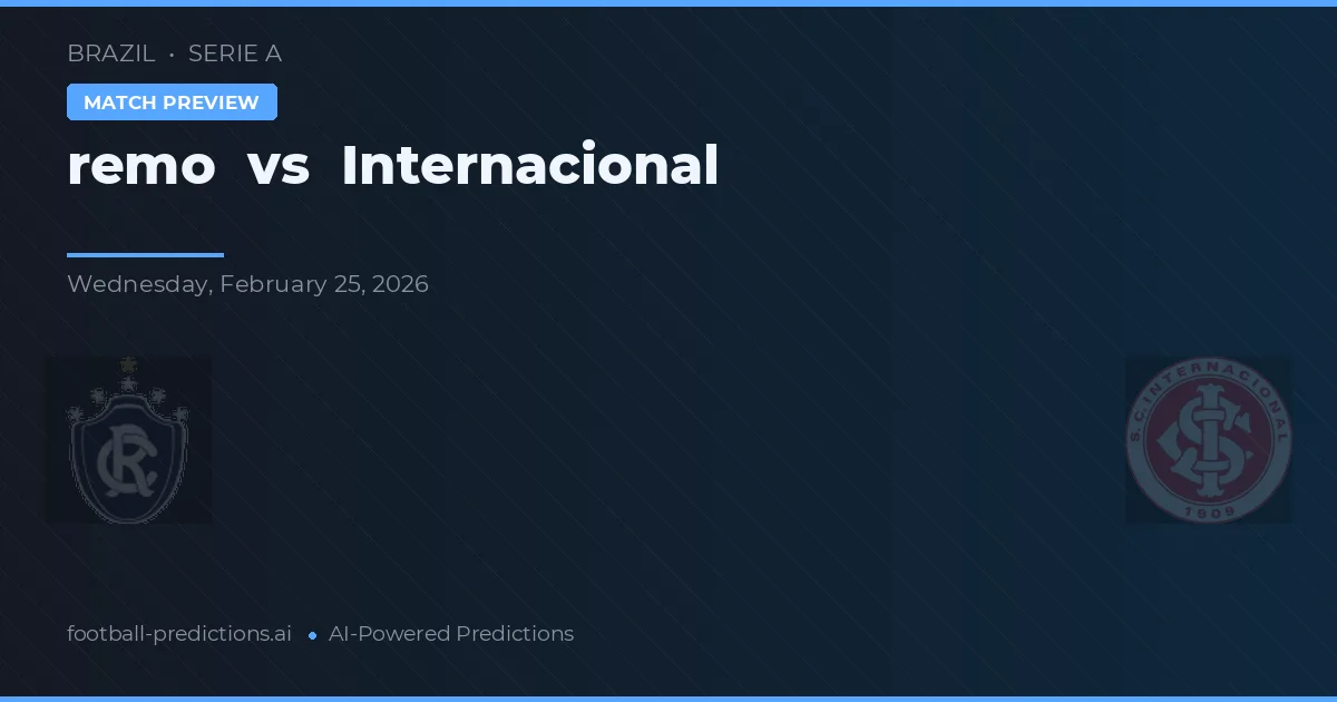 Remo vs Internacional — pronostic et avant-match