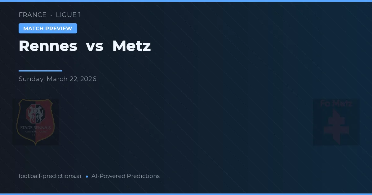 Rennes vs Metz — hula at preview ng laban