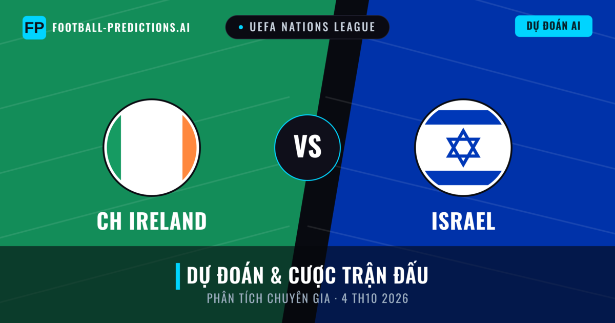 CH Ireland vs Israel — dự đoán và xem trước trận đấu