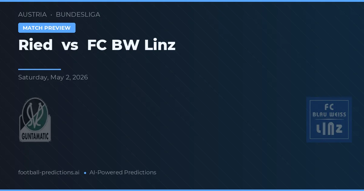 Ried vs FC Linz — prediksi dan pratinjau pertandingan