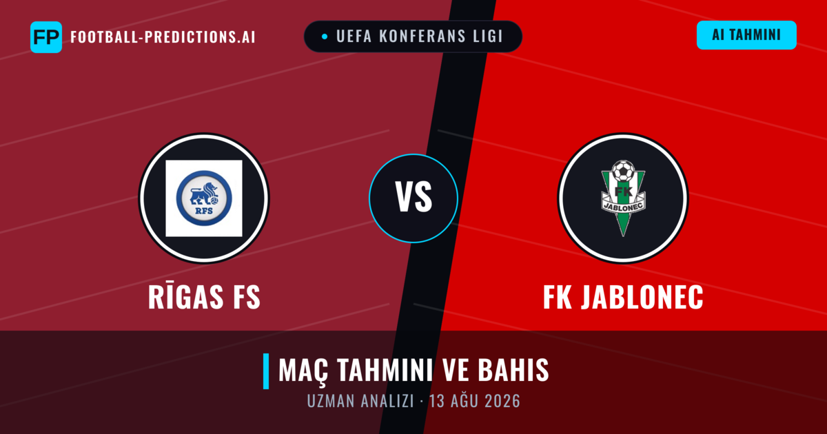 Rīgas FS - FK Jablonec — maç tahmini ve önizleme