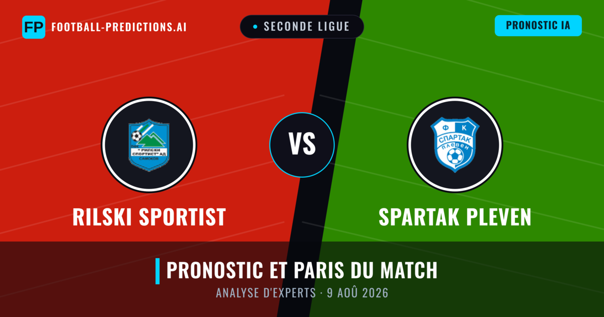 Rilski Sportist vs Spartak Pleven — pronostic et avant-match