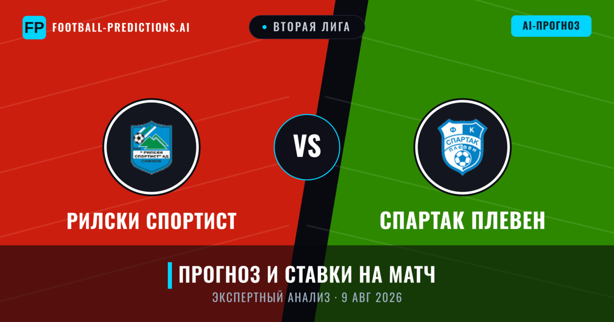 Рилски Спортист – Спартак Плевен — прогноз и превью матча