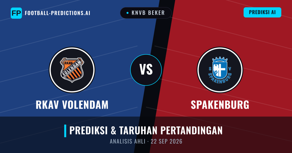RKAV Volendam vs Spakenburg — prediksi dan pratinjau pertandingan