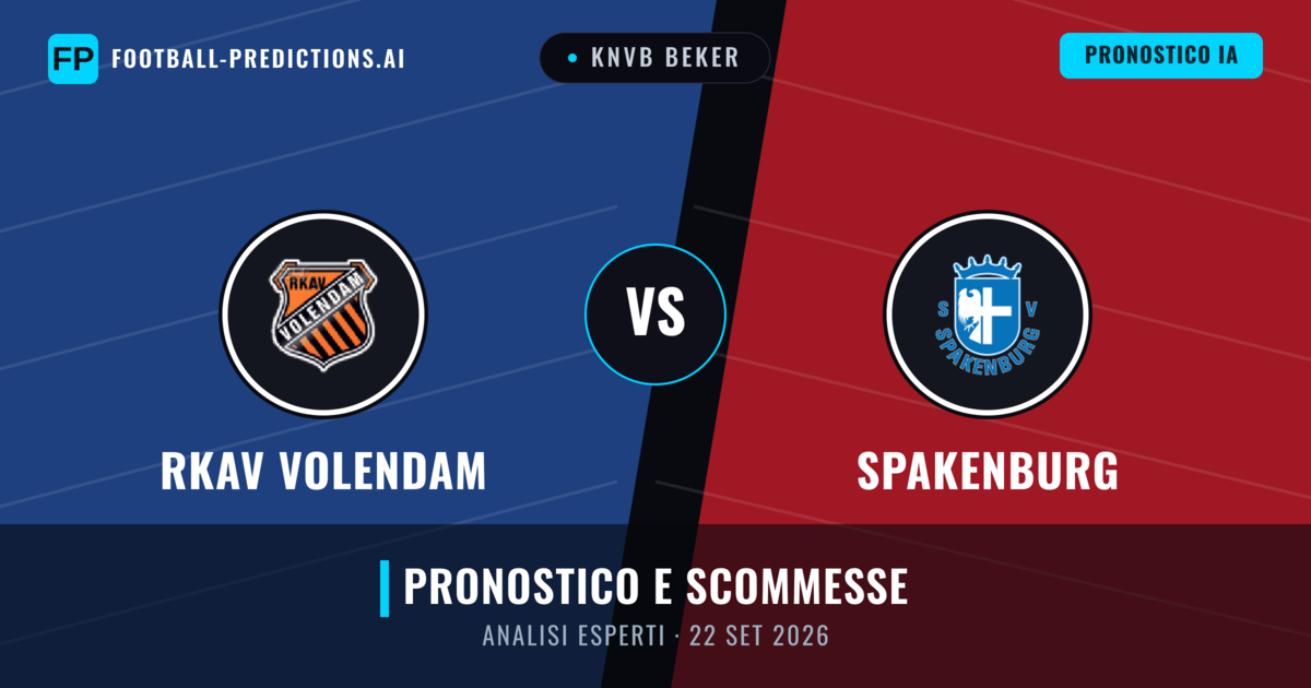 RKAV Volendam vs Spakenburg — pronostico e anteprima del match