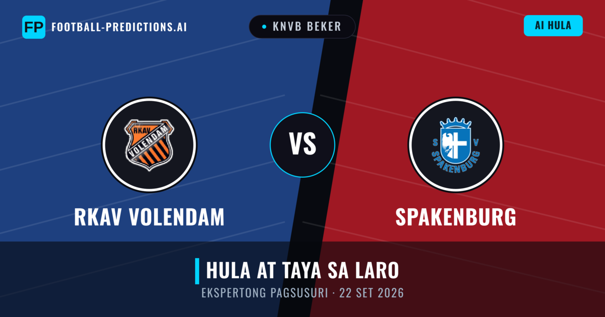 RKAV Volendam vs Spakenburg — hula at preview ng laban