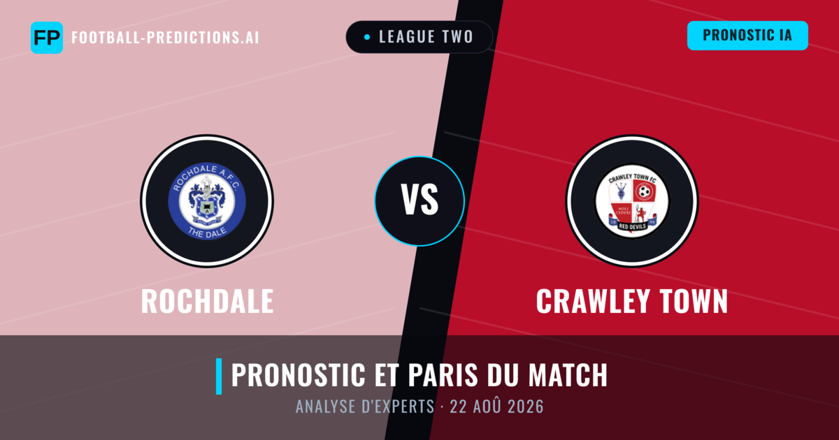 Rochdale vs Crawley Town — pronostic et avant-match