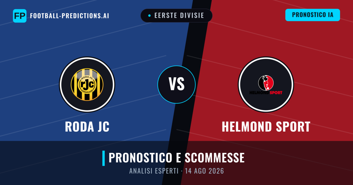 Roda JC vs Helmond Sport — pronostico e anteprima del match