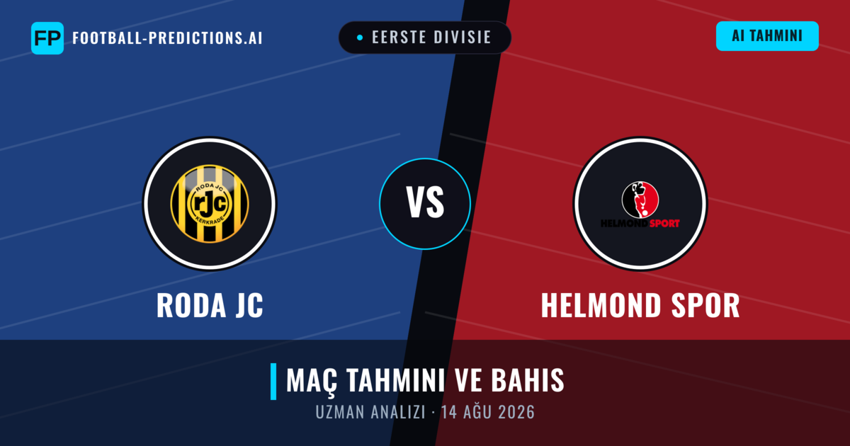 Roda JC - Helmond Spor — maç tahmini ve önizleme