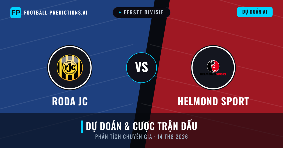 Roda JC vs Helmond Sport — dự đoán và xem trước trận đấu