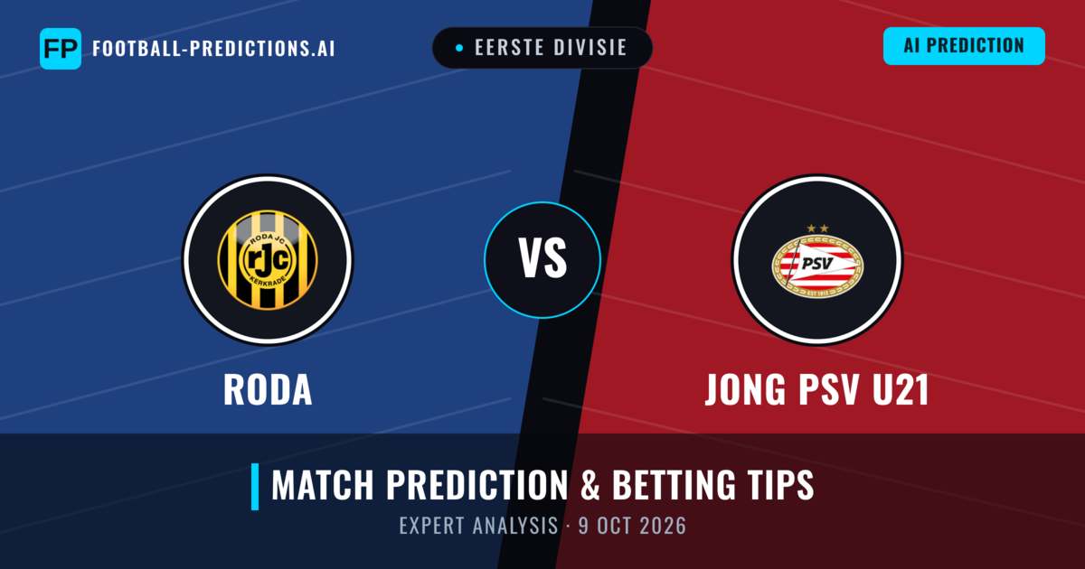Roda vs Jong PSV U21 — match prediction & preview
