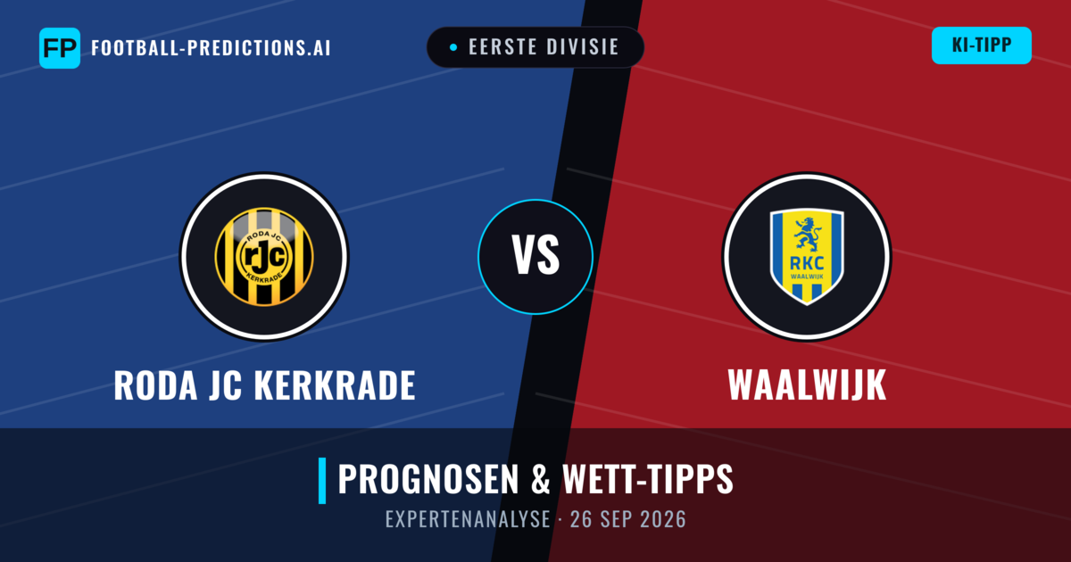 Roda JC Kerkrade vs Waalwijk — Prognose und Spielvorschau