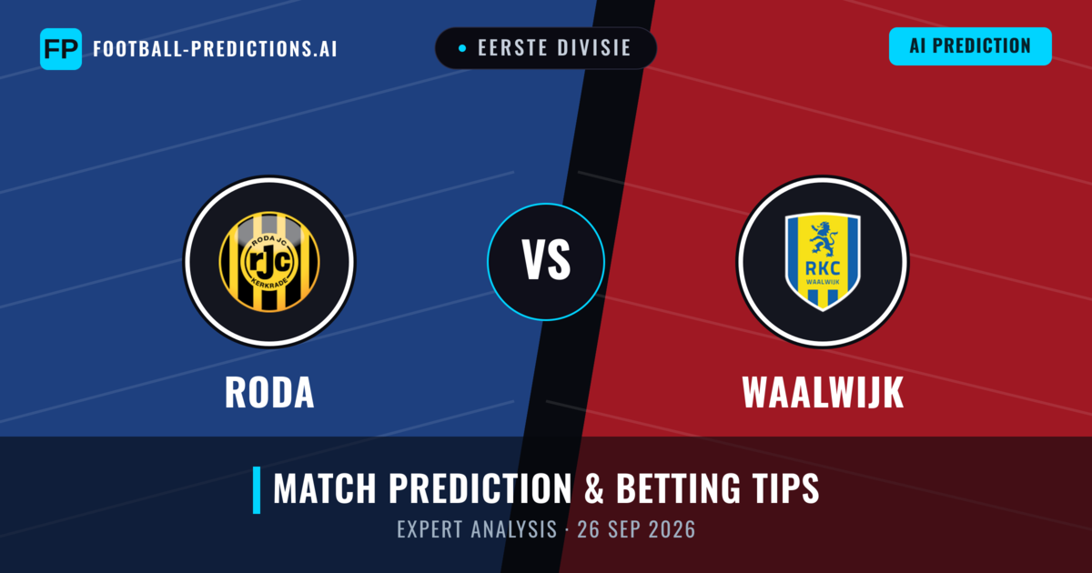 Roda vs Waalwijk — match prediction & preview