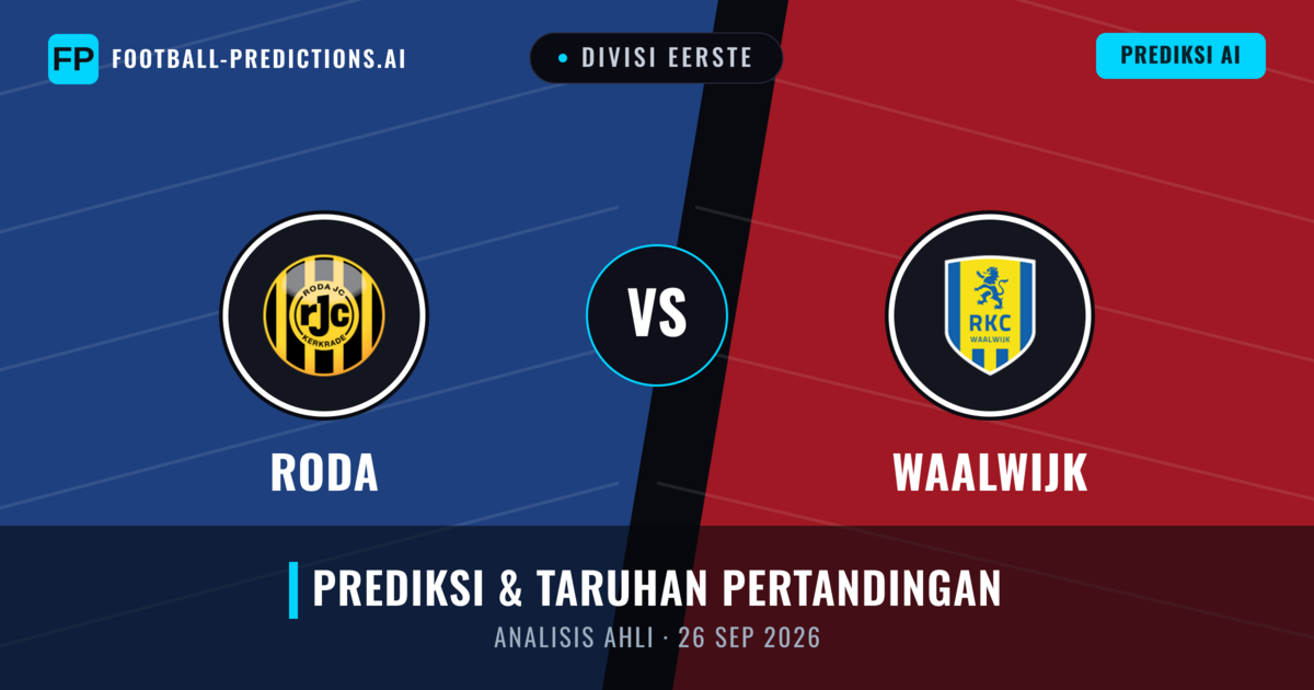 Roda JC vs Waalwijk — prediksi dan pratinjau pertandingan