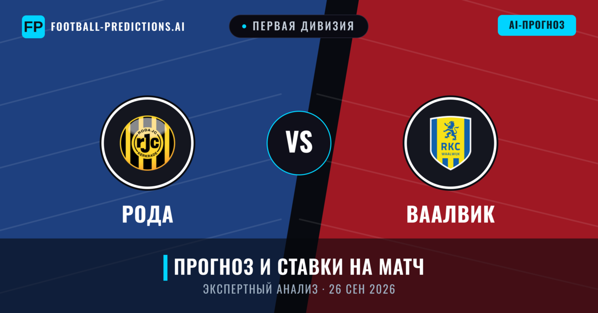 Рода – Ваалвик — прогноз и превью матча