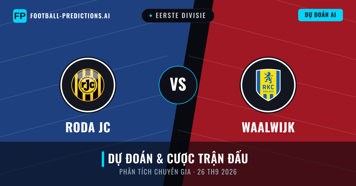 Roda JC vs Waalwijk — dự đoán và xem trước trận đấu