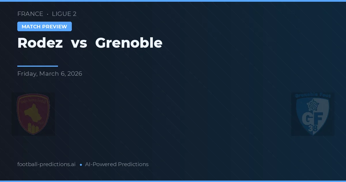Rodez vs Grenoble — match prediction & preview