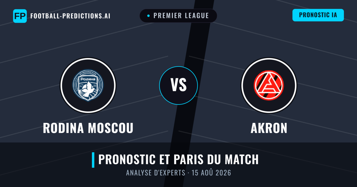 Rodina Moscou vs Akron — pronostic et avant-match