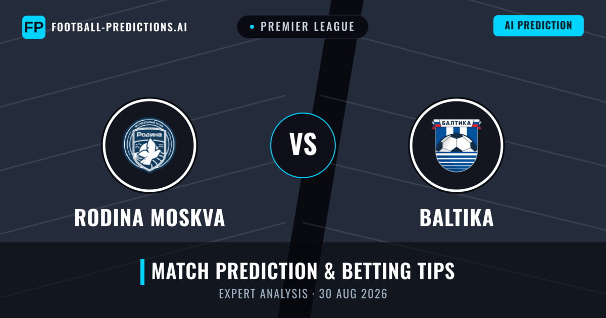 Rodina Moskva vs Baltika — match prediction & preview