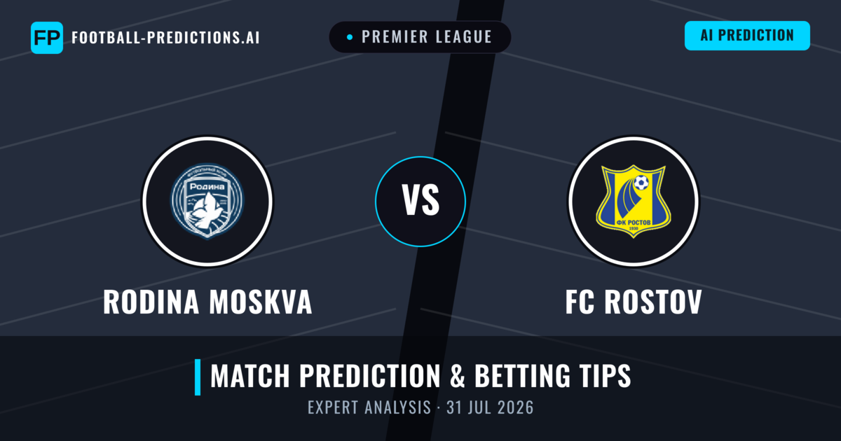 Rodina Moskva vs FC Rostov — match prediction & preview