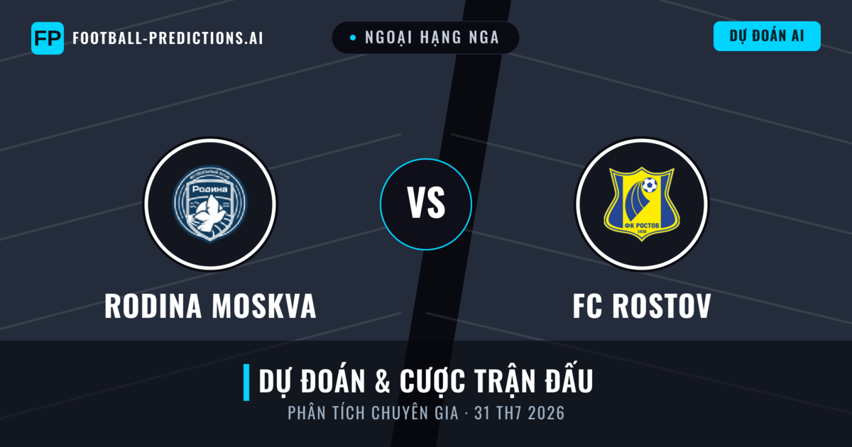 Rodina Moskva vs FC Rostov — dự đoán và xem trước trận đấu