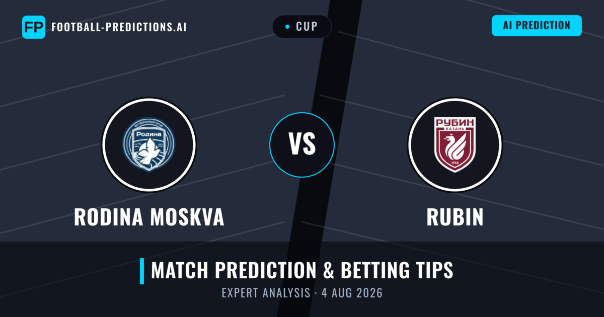 Rodina Moskva vs Rubin — match prediction & preview