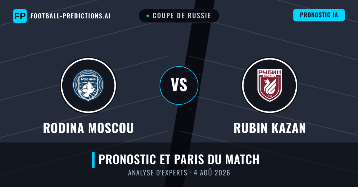 Rodina Moscou vs Rubin Kazan — pronostic et avant-match