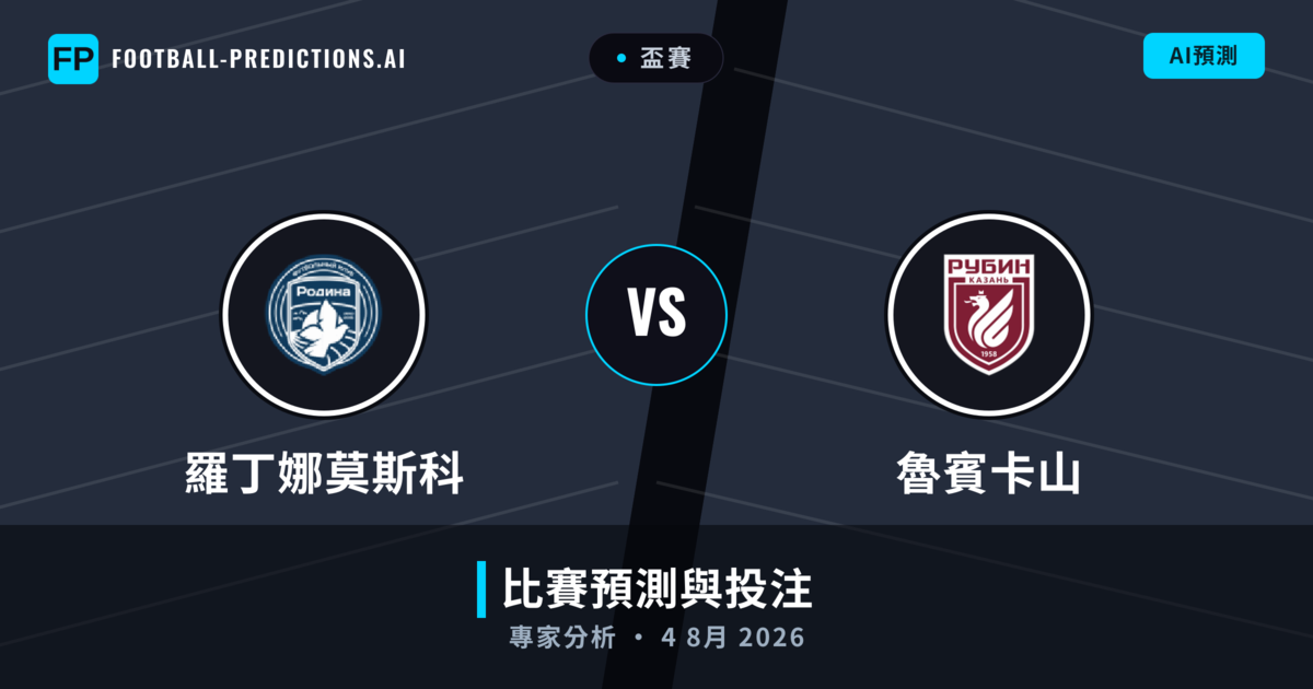 羅丁娜莫斯科 vs 魯賓卡山 — 比赛预测和前瞻