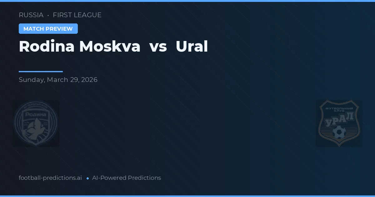 Rodina Mosca vs Ural Sverdlovsk — pronostico e anteprima del match